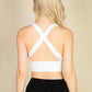 Ribbed Knit Plunge Neck Crop Top