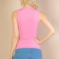 Ribbed V-Neck Sleeveless Top