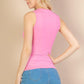 Ribbed V-Neck Sleeveless Top