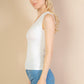 Ribbed V-Neck Sleeveless Top