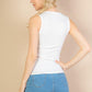 Ribbed V-Neck Sleeveless Top