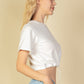 French Terry Toggle Drawstring Crop Top