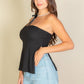 Side Slit Bandeau Tube Top
