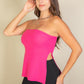 Side Slit Bandeau Tube Top