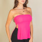 Side Slit Bandeau Tube Top