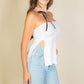 Side Slit Bandeau Tube Top
