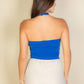 Ribbed Halter Neck Backless Top