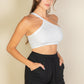 One Shoulder Ribbed Cropped Top