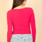 Square Neck Long Sleeve Top