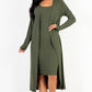 Ribbed Cardigan & Cami Midi Bodycon Dress