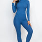 Ribbed Mock Neck Long Sleeve Top & Leggings Set