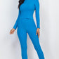 Ribbed Mock Neck Long Sleeve Top & Leggings Set