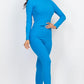 Ribbed Mock Neck Long Sleeve Top & Leggings Set