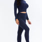 Ribbed Mock Neck Long Sleeve Top & Leggings Set