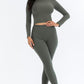 Ribbed Mock Neck Long Sleeve Top & Leggings Set