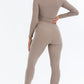 Ribbed Mock Neck Long Sleeve Top & Leggings Set