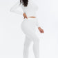 Ribbed Mock Neck Long Sleeve Top & Leggings Set