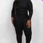 Ribbed Mock Neck Long Sleeve Top & Leggings Set