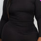 Ribbed Mock Neck Long Sleeve Top & Leggings Set