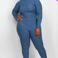 Ribbed Mock Neck Long Sleeve Top & Leggings Set
