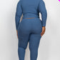 Ribbed Mock Neck Long Sleeve Top & Leggings Set