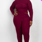 Ribbed Mock Neck Long Sleeve Top & Leggings Set