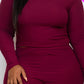 Ribbed Mock Neck Long Sleeve Top & Leggings Set