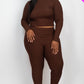 Ribbed Mock Neck Long Sleeve Top & Leggings Set