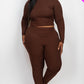 Ribbed Mock Neck Long Sleeve Top & Leggings Set