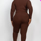 Ribbed Mock Neck Long Sleeve Top & Leggings Set