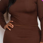 Ribbed Mock Neck Long Sleeve Top & Leggings Set