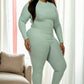 Ribbed Mock Neck Long Sleeve Top & Leggings Set