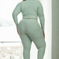 Ribbed Mock Neck Long Sleeve Top & Leggings Set