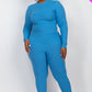 Ribbed Mock Neck Long Sleeve Top & Leggings Set