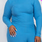 Ribbed Mock Neck Long Sleeve Top & Leggings Set