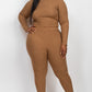Ribbed Mock Neck Long Sleeve Top & Leggings Set