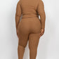 Ribbed Mock Neck Long Sleeve Top & Leggings Set