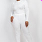 Ribbed Mock Neck Long Sleeve Top & Leggings Set