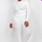 Ribbed Mock Neck Long Sleeve Top & Leggings Set