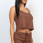 Ribbed Strappy Top & Shorts Set