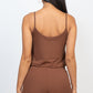 Ribbed Strappy Top & Shorts Set