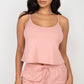 Ribbed Strappy Top & Shorts Set