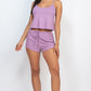 Ribbed Strappy Top & Shorts Set
