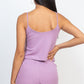Ribbed Strappy Top & Shorts Set