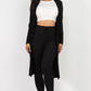 Ribbed Long Cardigan & Leggings Set