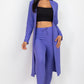 Ribbed Long Cardigan & Leggings Set