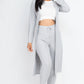 Ribbed Long Cardigan & Leggings Set