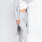 Ribbed Long Cardigan & Leggings Set