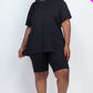 Loose Fit Top&Biker Shorts Set