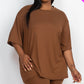Loose Fit Top&Biker Shorts Set